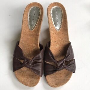 Gianni Bini Cute Cork Heels 3.5” Brown